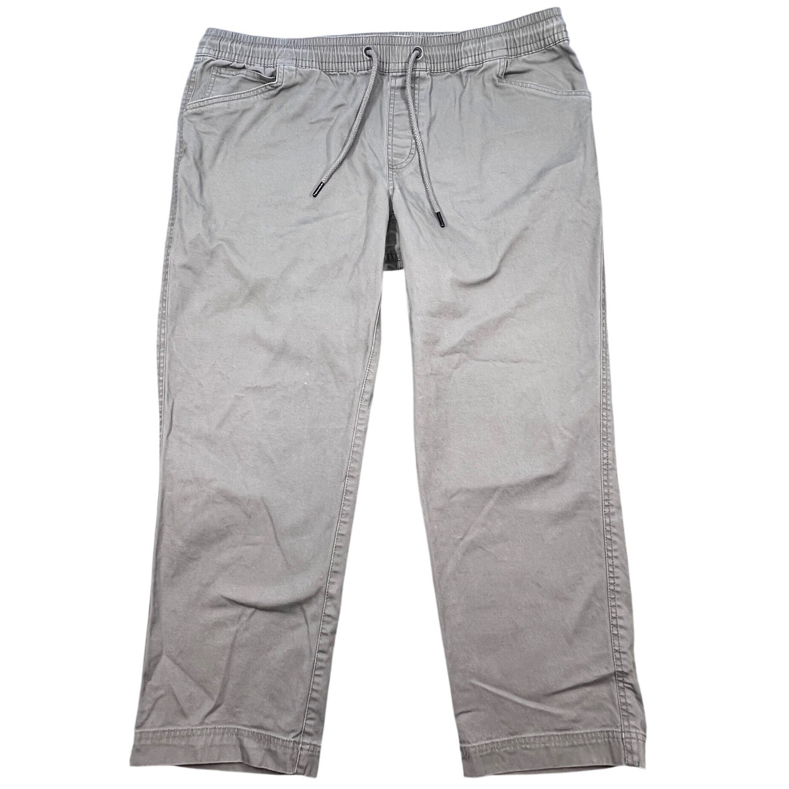 L.L.Bean Gray Beanflex Pull On Pants Drawstring Standard Fit Mens Xl 28